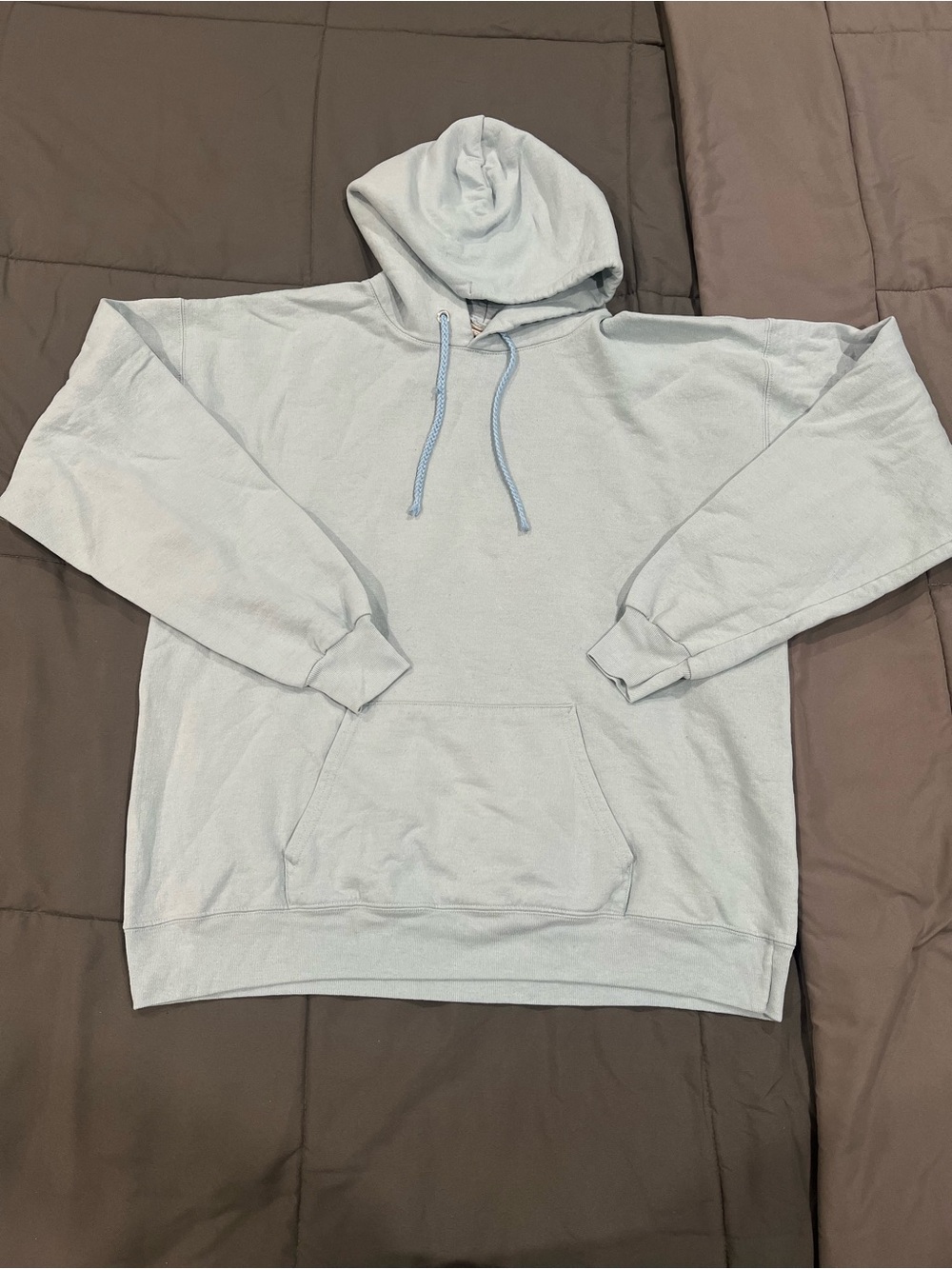 Men's Light Blue Pullover Hoodie